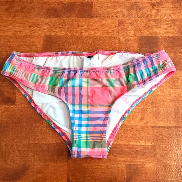 J Crew Madras Print Bikini - 34C top and S bottoms - Picture 2 of 5